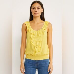 Women’s Twenty One brand Lemon Ruffle Camisole. Size S.